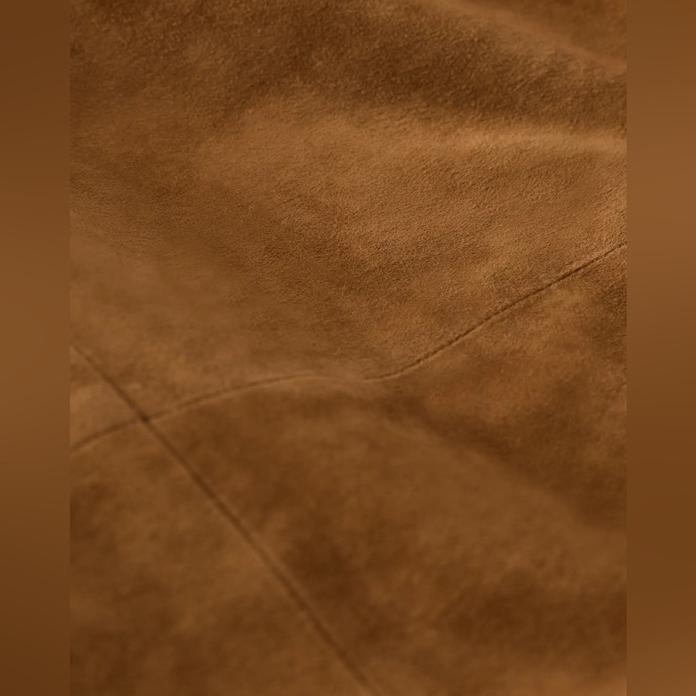 Quince 100% Suede Overshirt Cognac Brown Outerwear‎ M - Picture 6 of 9